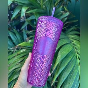 Starbucks 2023 Jeweled Taffy Iridescent Purple Pink Tumbler Venti 24oz Cold Cup